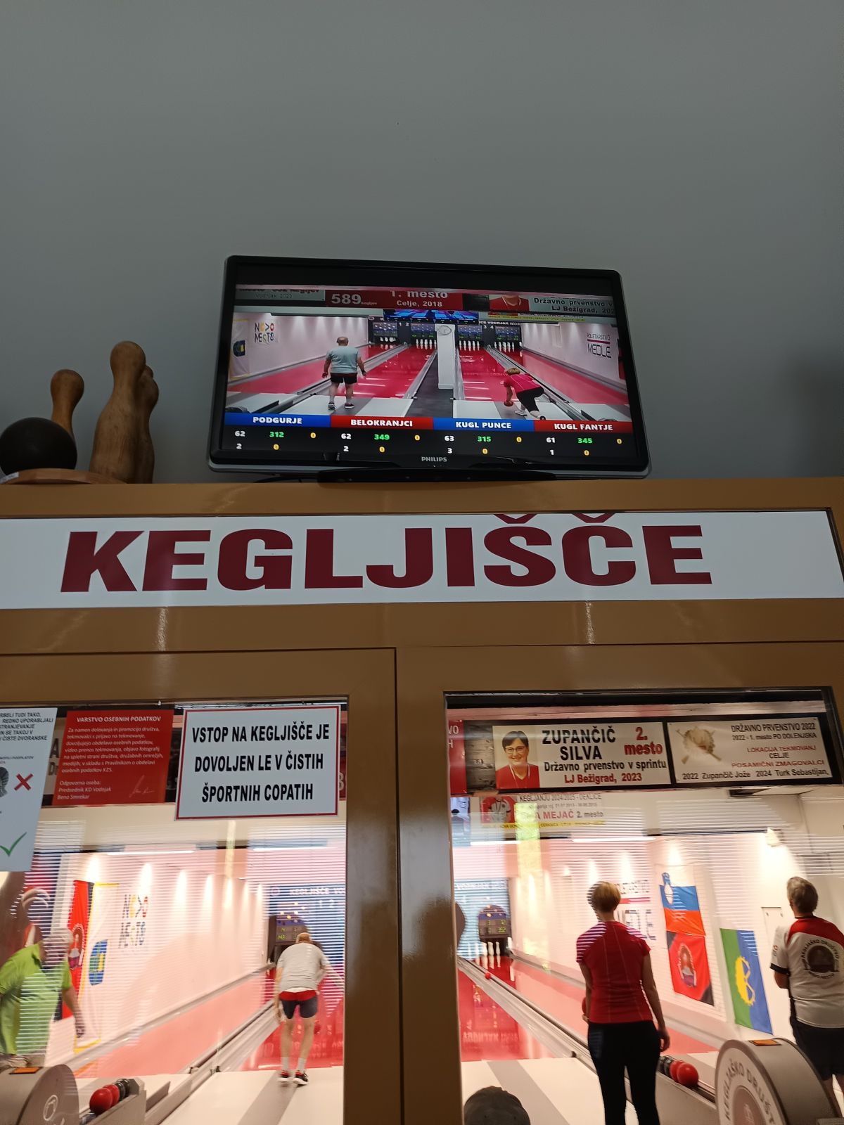 Prenos rezultatov na zaslonu